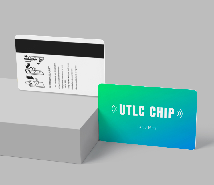 laminated calling card