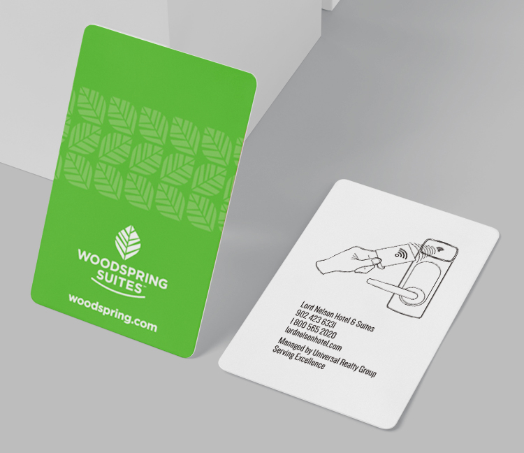 laminated calling card